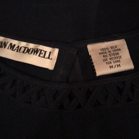 Navy Silk Blouse - Picture 4 of 5